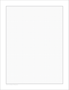 DIY GRID Sketchbook. Print License. PDF File Download. 8.5" x 11" Grid Sheet. 1/8" BOX GRID. GREY.