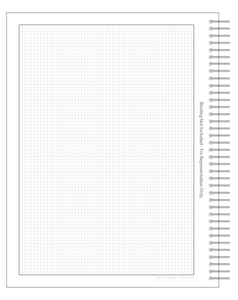 DIY GRID Sketchbook. Print License. PDF File Download. 8.5" x 11" Grid Sheet. 1/8" BOX GRID. GREY.