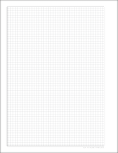 DIY GRID Sketchbook. Print License. PDF File Download. 8.5" x 11" Grid Sheet. 1/8" BOX GRID. GREY.