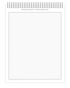 DIY GRID Sketchbook. Print License. PDF File Download. 8.5" x 11" Grid Sheet. 1/8" BOX GRID. GREY.