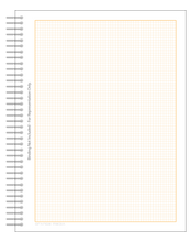 DIY GRID Sketchbook. Print License. PDF File Download. 8.5" x 11" Grid Sheet. 1/8" BOX GRID. ORANGE.