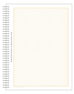 DIY GRID Sketchbook. Print License. PDF File Download. 8.5" x 11" Grid Sheet. 1/8" BOX GRID. ORANGE.