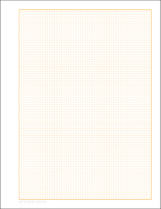 DIY GRID Sketchbook. Print License. PDF File Download. 8.5" x 11" Grid Sheet. 1/8" BOX GRID. ORANGE.