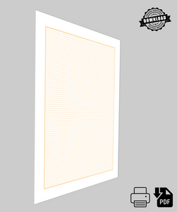 PDF File Download. DIY GRID Sketchbook. Print License. 8.5" x 11" Grid Sheet. 1/8" BOX GRID. ORANGE.