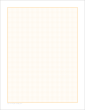 DIY GRID Sketchbook. Print License. PDF File Download. 8.5" x 11" Grid Sheet. 1/8" BOX GRID. ORANGE.