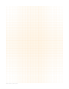 DIY GRID Sketchbook. Print License. PDF File Download. 8.5" x 11" Grid Sheet. 1/8" BOX GRID. ORANGE.