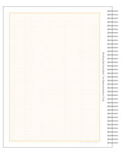 DIY GRID Sketchbook. Print License. PDF File Download. 8.5" x 11" Grid Sheet. 1/8" BOX GRID. ORANGE.