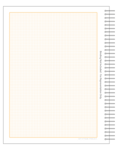 DIY GRID Sketchbook. Print License. PDF File Download. 8.5" x 11" Grid Sheet. 1/8" BOX GRID. ORANGE.