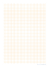 DIY GRID Sketchbook. Print License. PDF File Download. 8.5" x 11" Grid Sheet. 1/8" BOX GRID. ORANGE.