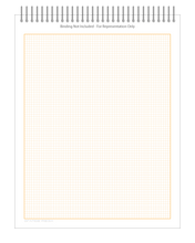 DIY GRID Sketchbook. Print License. PDF File Download. 8.5" x 11" Grid Sheet. 1/8" BOX GRID. ORANGE.
