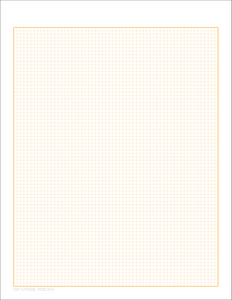 DIY GRID Sketchbook. Print License. PDF File Download. 8.5" x 11" Grid Sheet. 1/8" BOX GRID. ORANGE.