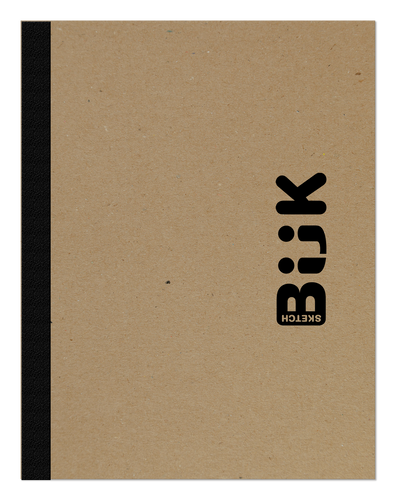 LAY FLAT sketchbook. BUK brand removable sheet, journal style sketch book. Multi-media. (8.5