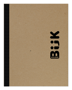 LAY FLAT sketchbook. BUK brand removable sheet, journal style sketch book. Multi-media. (8.5" x 11")