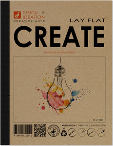 Design Ideation LAY FLAT CREATE Sketchbook. Removable Sheet, Journal Style. Creative Project Book. Mixed Media. (8.5" x 11") LF-2550-LS