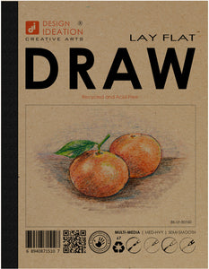 Design Ideation Lay Flat DRAW. Removable Sheet, Journal Style. Drawing Book. Mixed Media. (8.5" x 11") LF-50100-LS