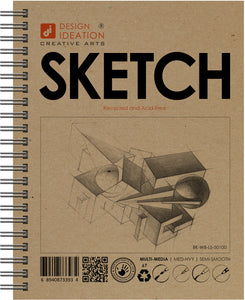 Design Ideation SKETCH. Wire Bound Sketchbook. Journal Style. Multi-Media. (8.5" x 11") WB-50100-LS