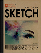 Design Ideation Lay Flat WATERCOLOR SKETCH sketchbook. Removable sheet. Multi-media. (8.5" x 11") LF-50100-LS