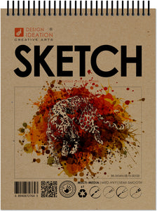 Design Ideation SKETCH. Spiral Bound Sketchbook. Top Spine. Multi-Media. (8.5" x 11") SB-50100-TS