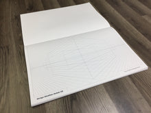 PERSPECTIVE GRID PAD. Removable Sheet. Multi-Media. 2 Point. Grey. (11" X 17")