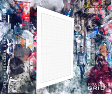 Lay Flat Grid Sketchbook: Removable Sheets, GREY Grid Paper. Creative Project. (8.5" x 11") GRID-LF-GR1-GR-2550