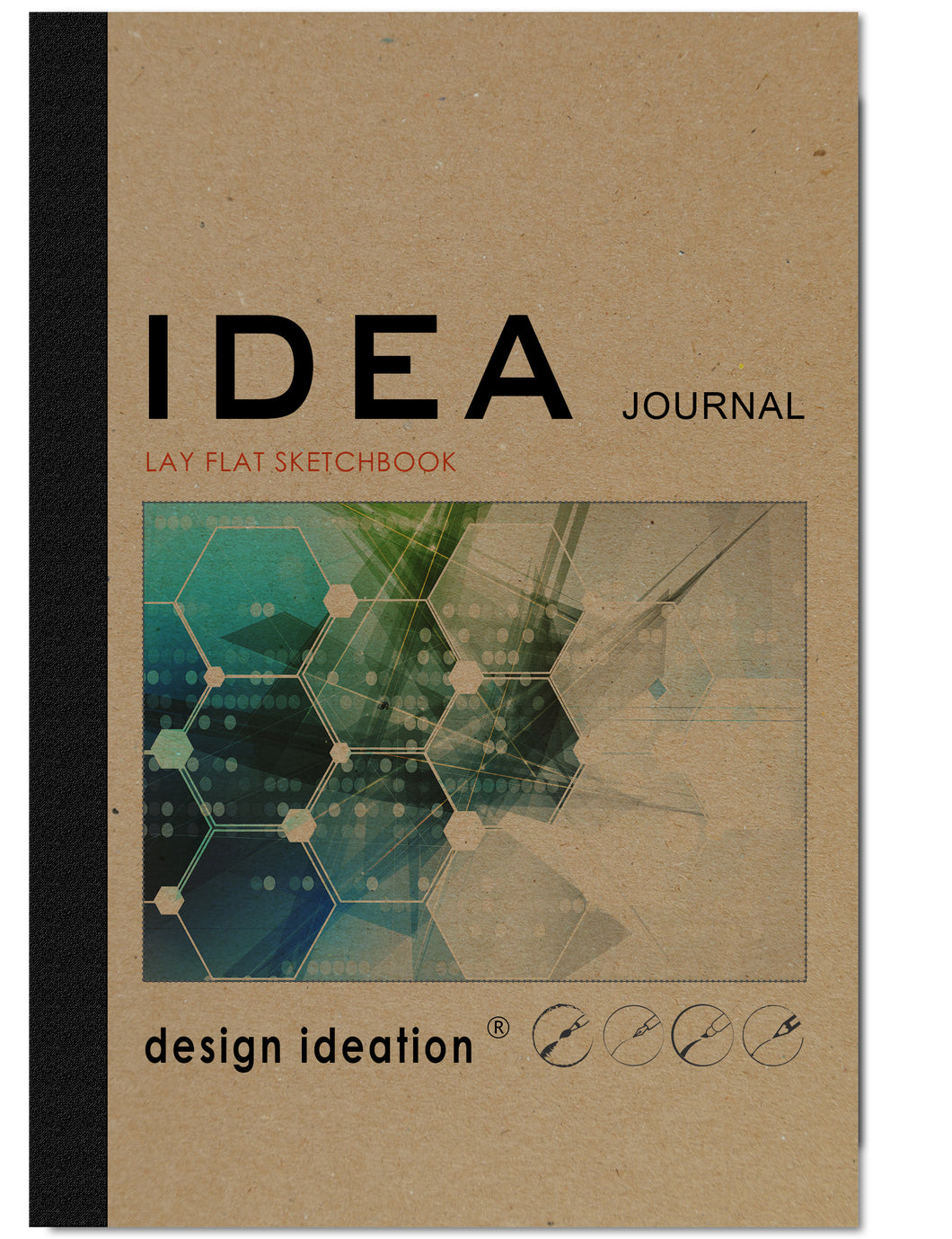 IDEA JOURNAL LAY FLAT Sketchbook. Removable sheet, journal style sketchbook. Multi-media. (5.5” x 8.5”) LF-50100-LS