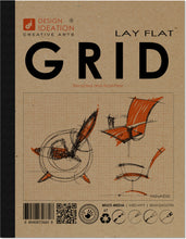 Lay Flat Grid Sketchbook: Removable Sheets, ORANGE Grid Paper. Creative Project. (8.5" x 11") GRID-LF-GR1-OR-2550