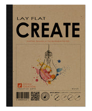 LAY FLAT sketchbook. Removable sheet, journal style CREATE book. Multi-media. (8.5" x 11") 25S