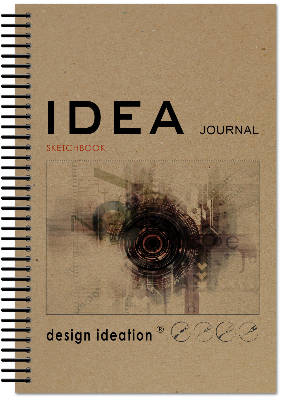 IDEA Journal Sketchbook. Spiral Bound. Journal Style. Multi-Media. (5.5