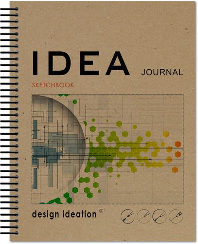 IDEA Journal Sketchbook. Spiral Bound. Journal Style. Multi-Media. (8.5