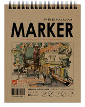 MARKER Book. Wire Bound. Pad Style. Multi-Media. (8.5" x 11") TS50S
