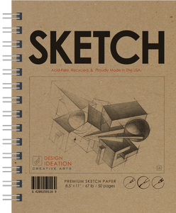 SKETCH Book. Wire Bound. Journal Style. Multi-Media. (8.5 x 11) LS25 –  Design Ideation Studio