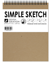 SIMPLE SKETCH Sketchbook : Spiral Bound. Journal Style. Multi-media Book. (8.5" x 11") 25S