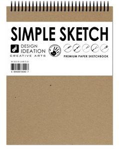 SIMPLE SKETCH Sketchbook : Spiral Bound. Journal Style. Multi-media Book. (8.5" x 11") 25S