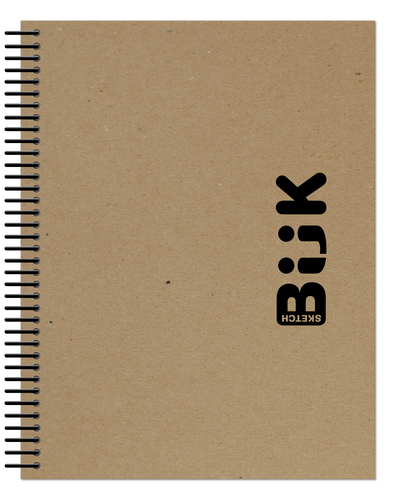 SketchBUK brand Sketchbook : Spiral bound journal style sketchbook for pencil, ink, marker, charcoal and watercolor paints. (8.5