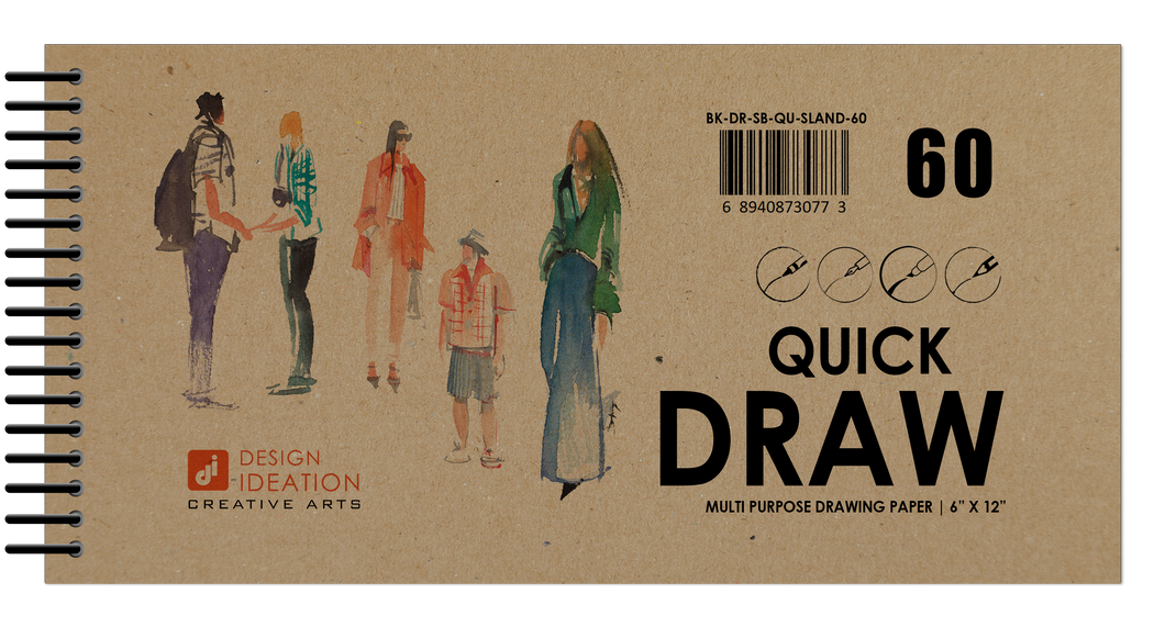 QUICK DRAW Drawing Book : Multi-media Paper Book. (6
