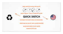 QUICK SKETCH Sketchbook : Multi-media Paper Book. (6" x 12") 60S