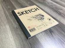 LAY FLAT sketchbook. Removable sheet, journal style SKETCH book. Multi-media. (8.5" x 11") 25S