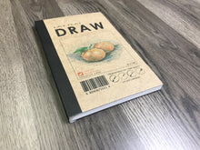 LAY FLAT sketchbook. Removable sheet, journal style DRAW book. Multi-media. (5.5" x 8.5")