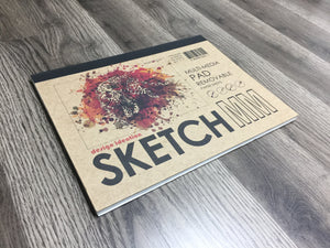 SKETCH PAD : Multi Media paper pad style sketchbook for Pencil, Ink, Marker, Charcoal and Watercolor Paints. (8.5" x 11")