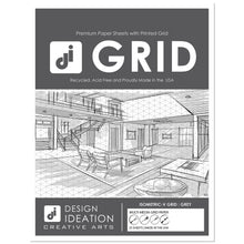GREY Grid Paper : Multi-media grid paper for pencil, ink, marker and watercolor paints. (8.5" x 11") 25 Sheet Pack