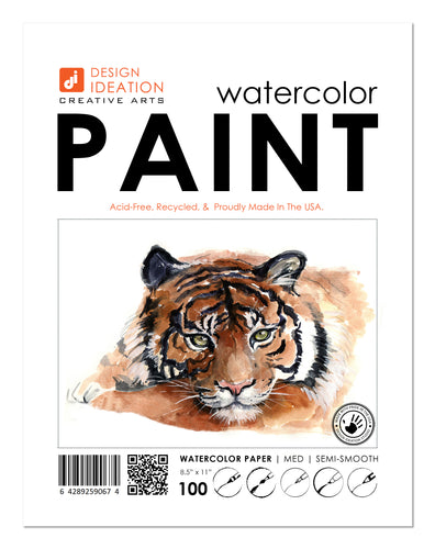 WATERCOLOR Paper : Multi-media paper sheets for pencil, ink, marker and watercolor paints. (8.5