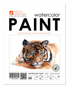 WATERCOLOR Paper : Multi-media paper sheets for pencil, ink, marker and watercolor paints. (8.5" x 11")