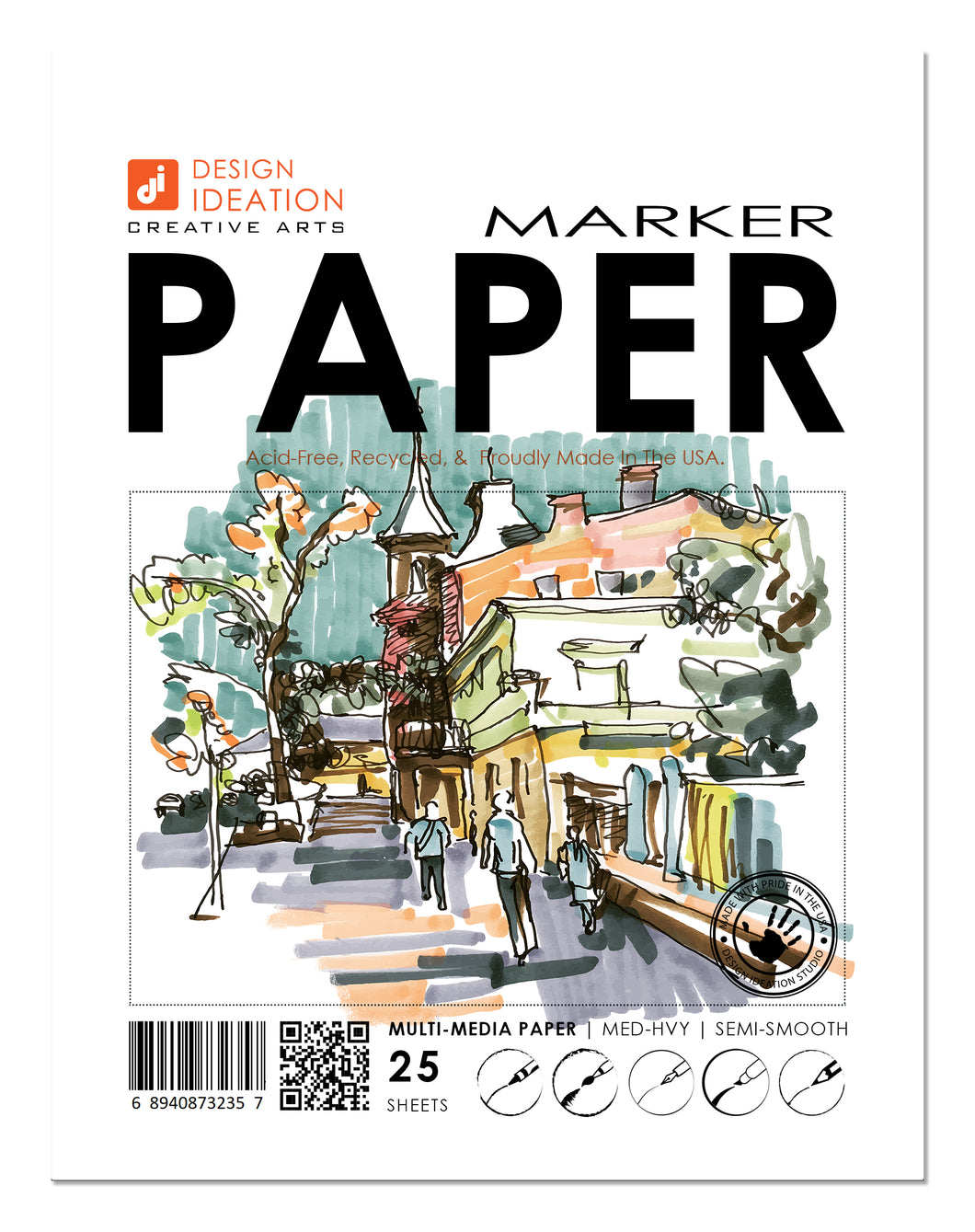 MARKER Paper : Multi-media paper. Loose Sheet Pack. (8.5
