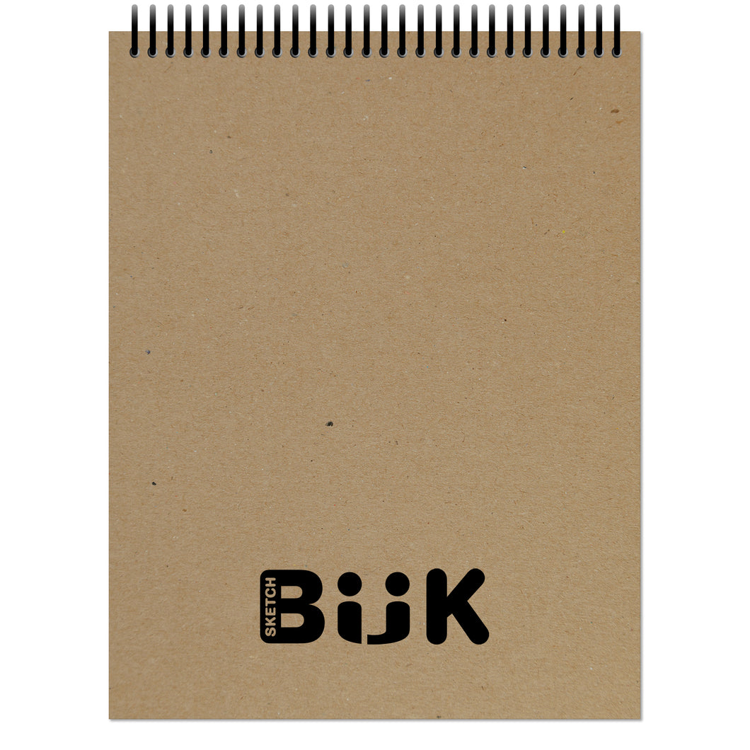 Sketch BUK brand sketchbook. Spiral bound pad style sketchbook for pencil, ink, marker, charcoal and watercolor paints. (8.5