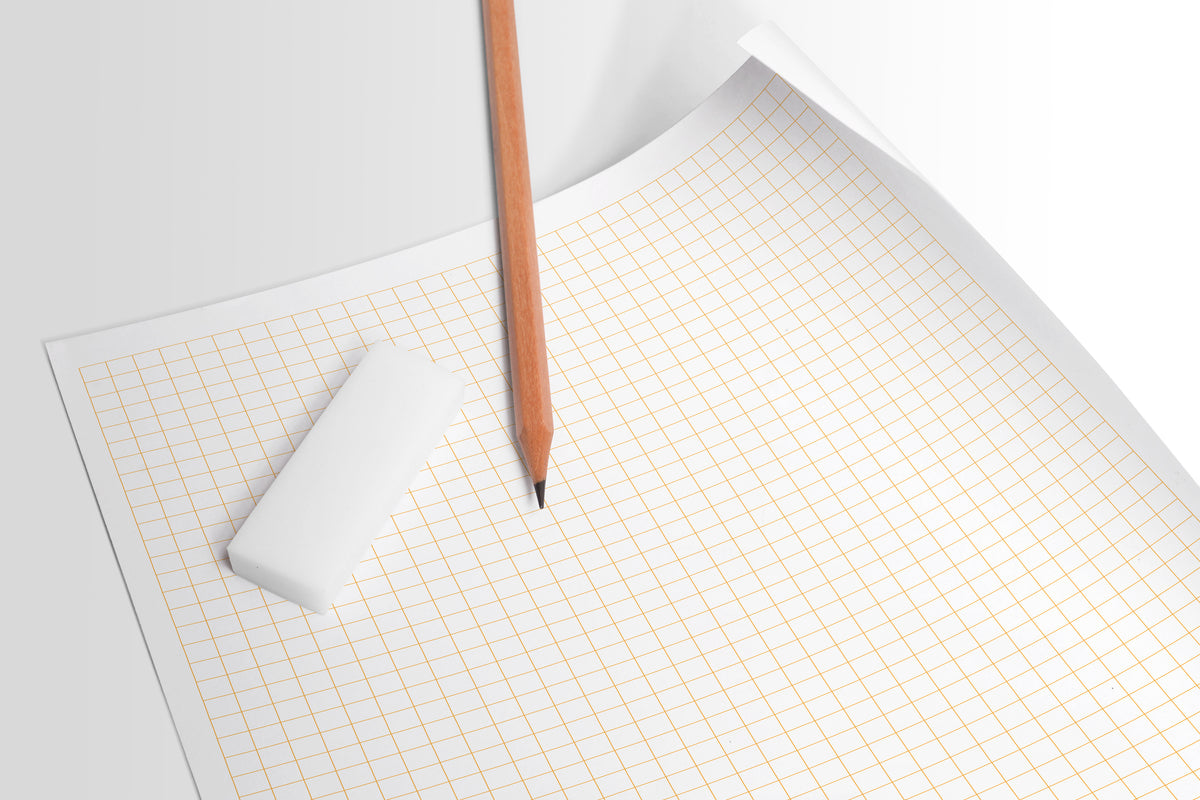 Design Ideation Grid Paper. ORANGE Grid. Premium Grid Paper. (8.5