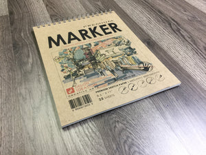 MARKER Book. Wire Bound. Pad Style. Multi-Media. (8.5" x 11") TS25S