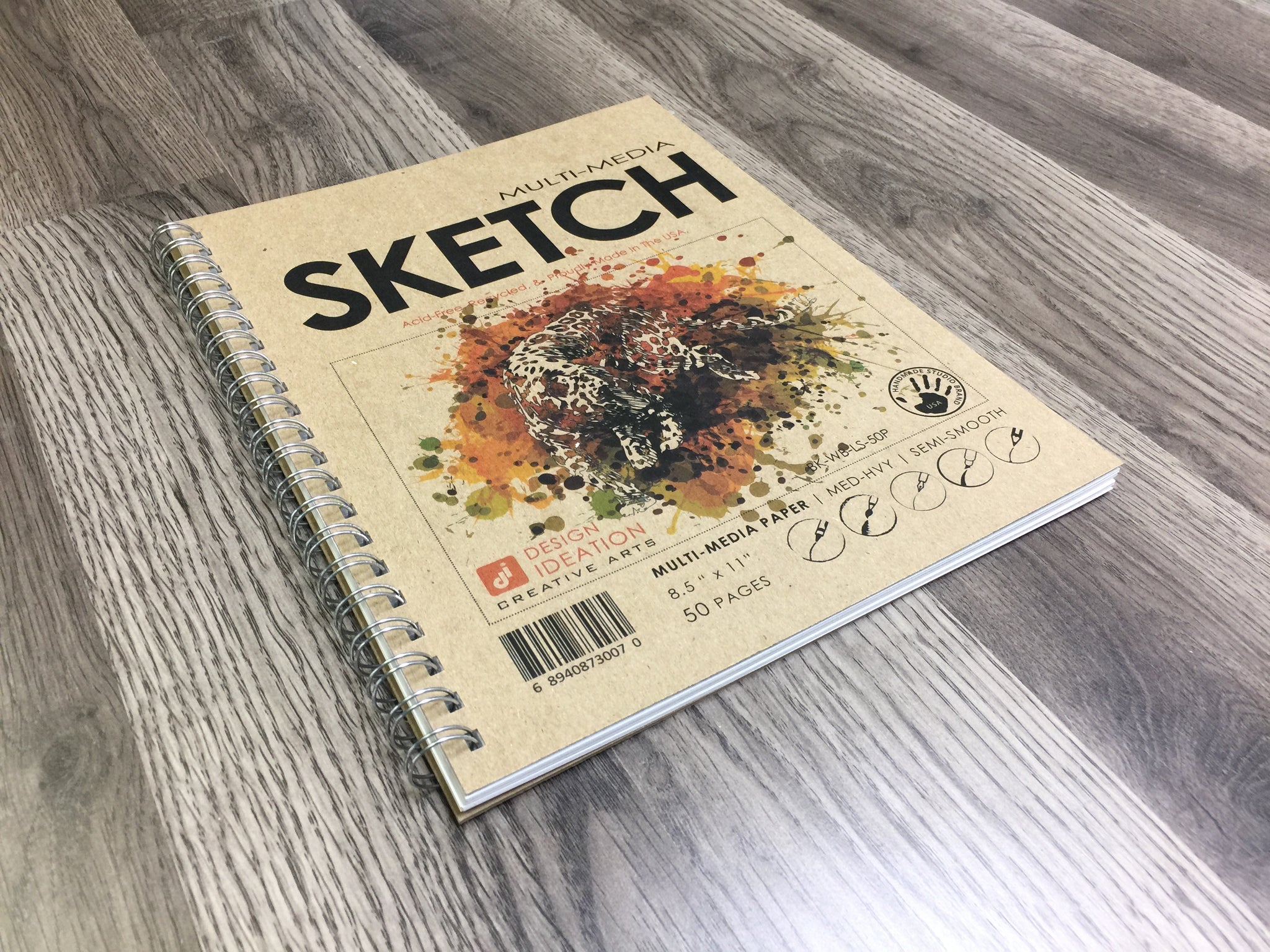 Classic Sketch Book 5.5 X 8.5 Inches - 100 Pages Heavyweight Paper For Pencil, Ink, Marker & Watercolor | Made In USA