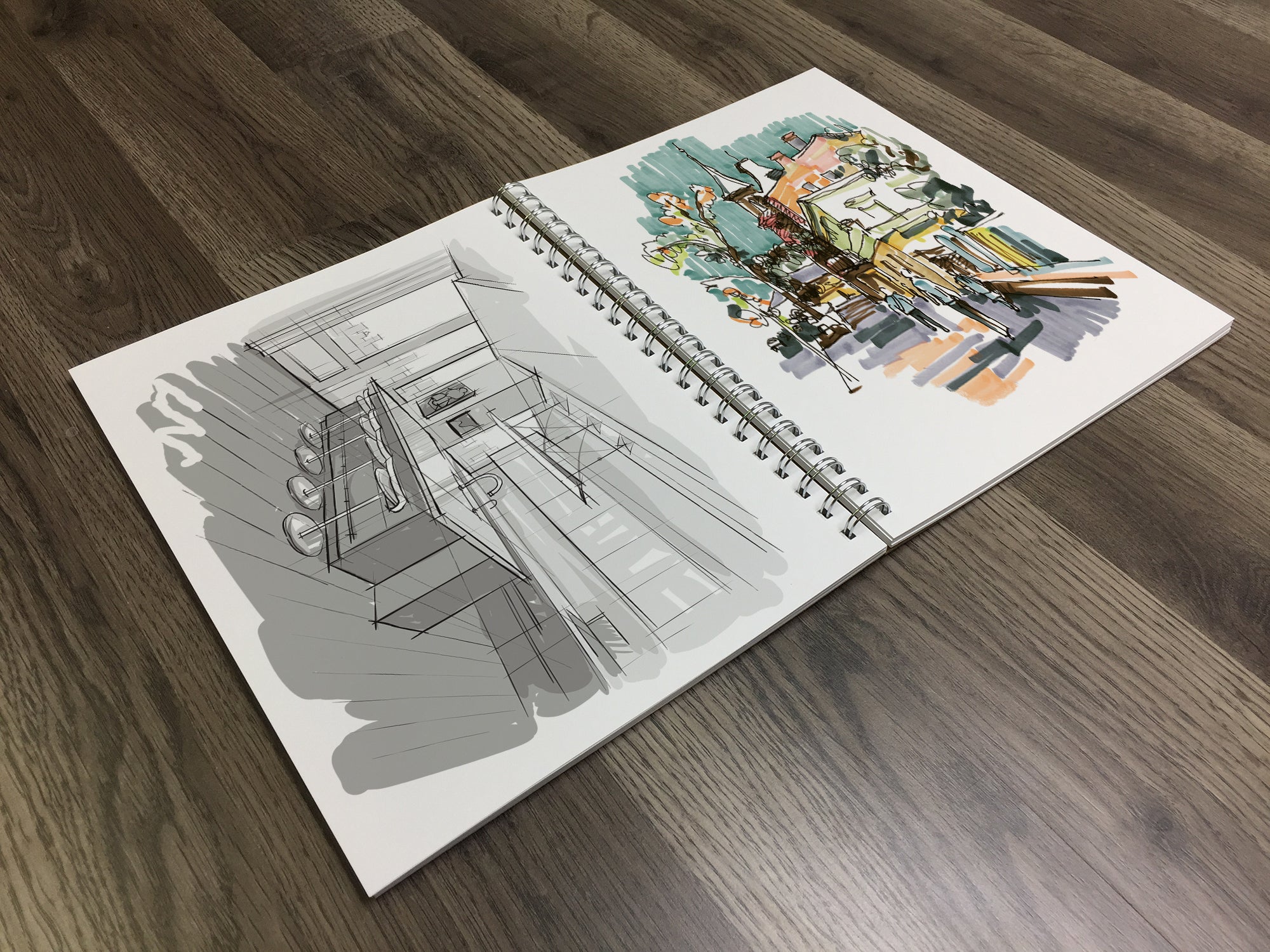 Interior Design Notebook: Designer's Sketchbook, 8. 5 X11 Moodboard, Designers Journal, 100 Pages for Drawing Concept Sketches, Client Organizer