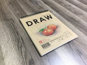 DRAW BOOK. Sketchbook. Spiral Bound. Pad Style. Multi-Media. (8.5" x 11").
