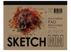 SKETCH PAD : Removable Sheet. Multi-Media. (8.5" x 11")
